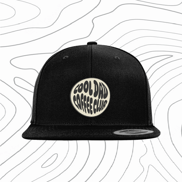 Black Classic Snapback | Round Logo - Cool Dad Coffee Club