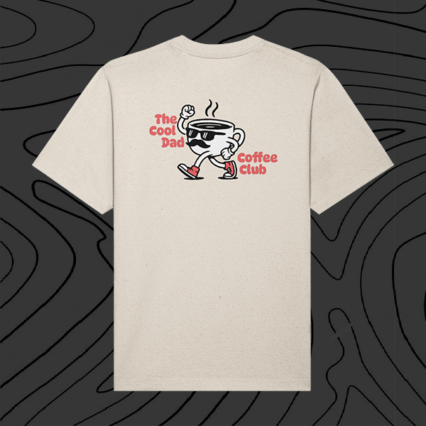 Heavy T Shirt | Classic Logo | Natural Raw - Cool Dad Coffee Club