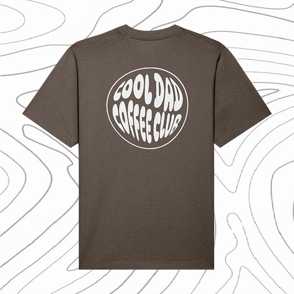 Heavy T Shirt | Round Logo | Mocha - Cool Dad Coffee Club