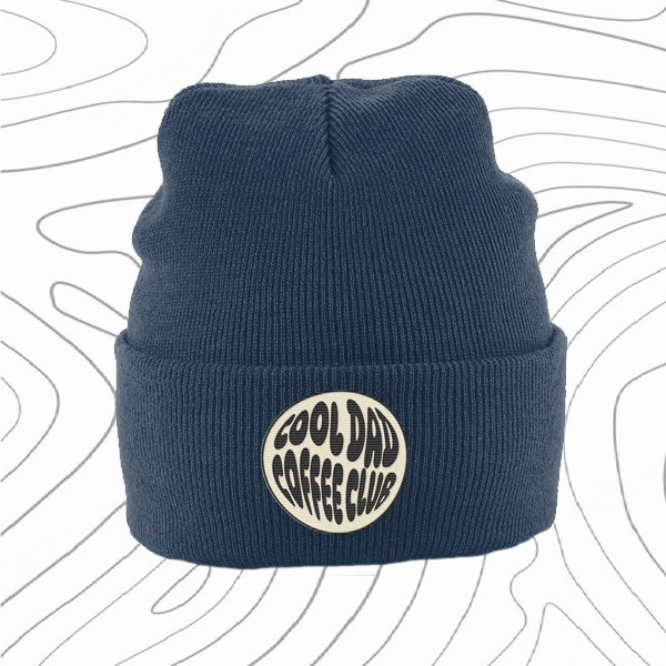 Kids Beanie Hat | Round Logo | Navy - Cool Dad Coffee Club