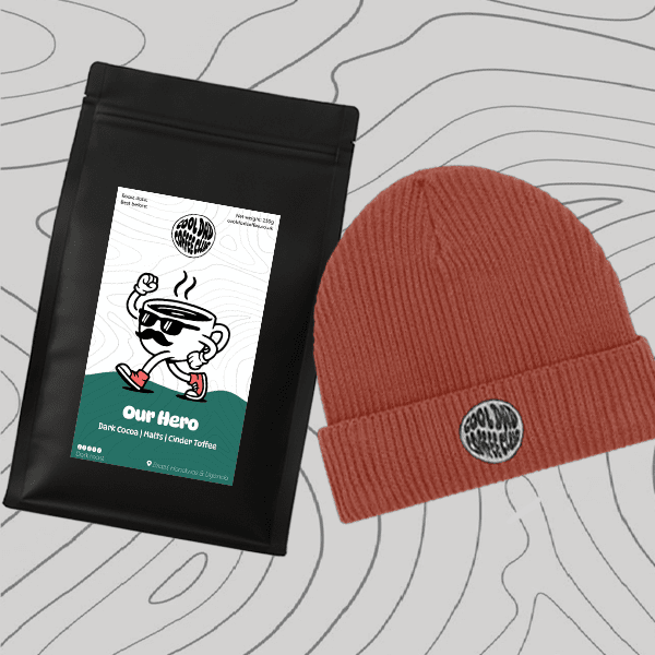 Winter Warmer Bundle | Dark Roast Coffee 250g & Beanie Hat - Cool Dad Coffee Club